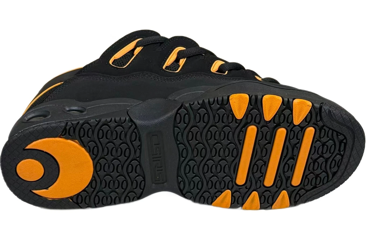 Osiris Men's D3 Black Orange Sneakers Skateboard Shoes