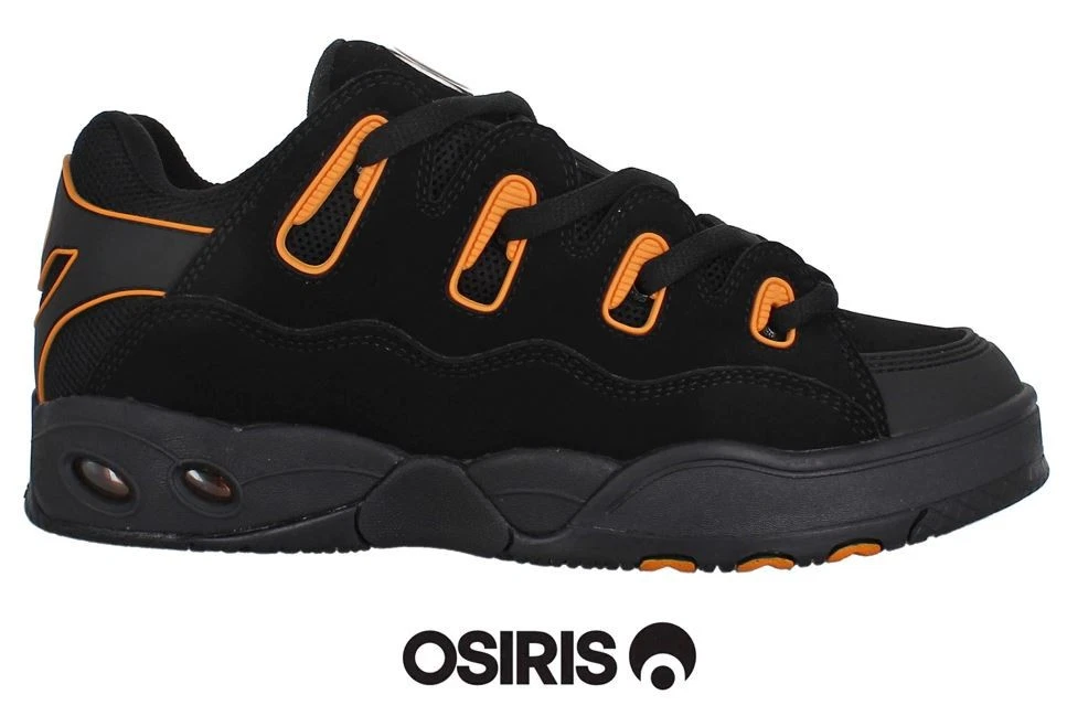 Osiris Men's D3 Black Orange Sneakers Skateboard Shoes
