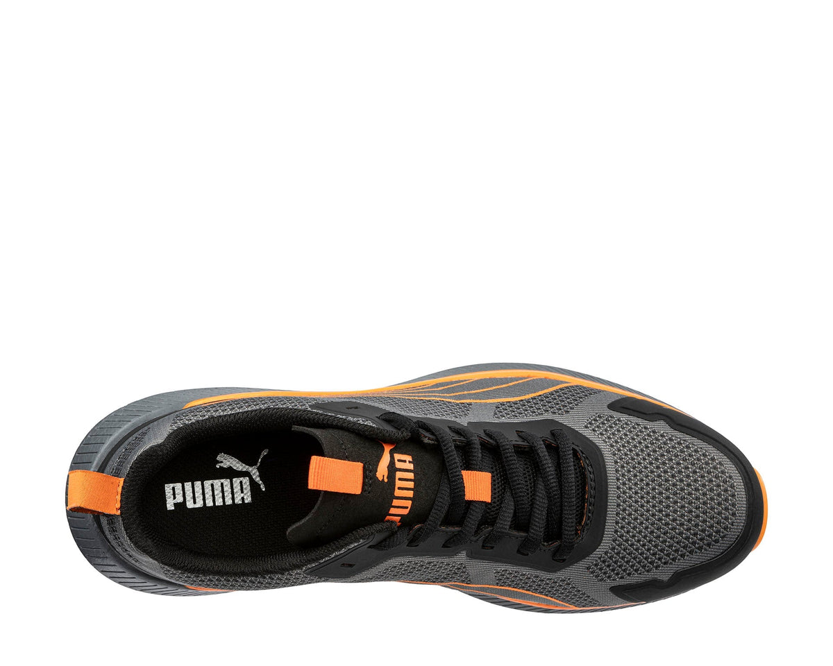 PUMA Safety Slide Low grey orange top view