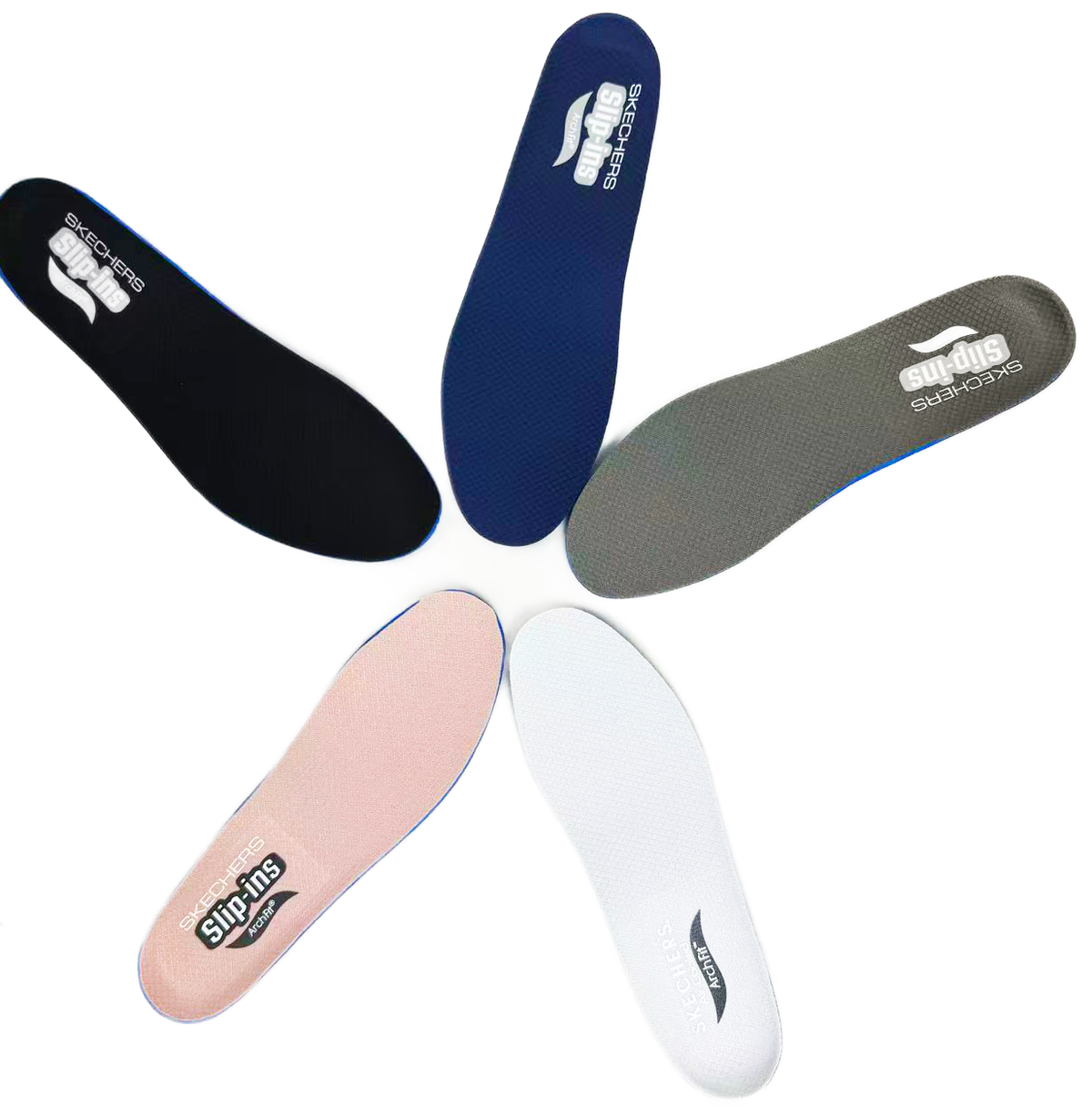5 Pairs Skechers Women's Super Soft Air Cooled Massage ArchFit Cushion Insoles