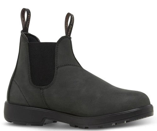 Hard Yakka Men's Brunswick Leather Slip on Soft Toe Work Boots Charcoal Y61068