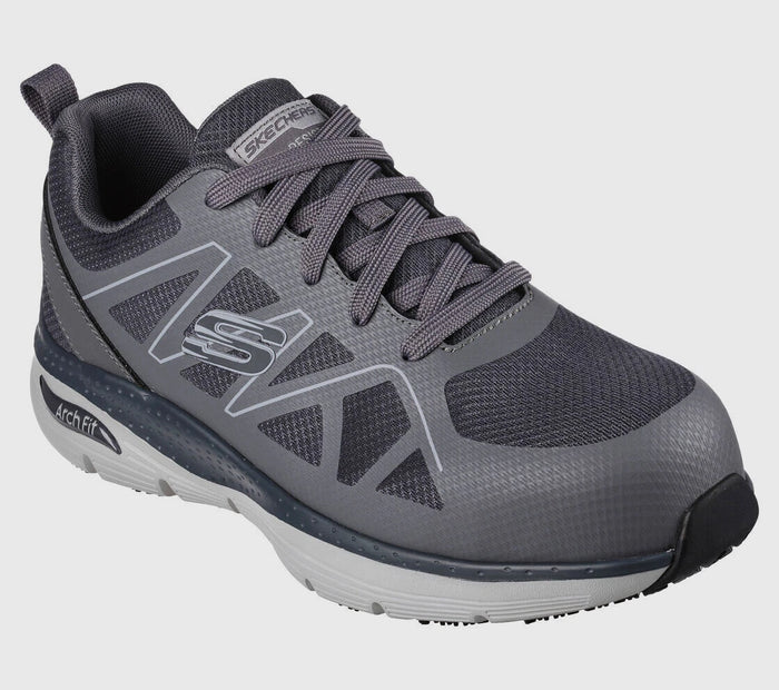 Skechers Men's Arch Fit Slip Resistant Alloy Safety Toe Work Shoes 200152