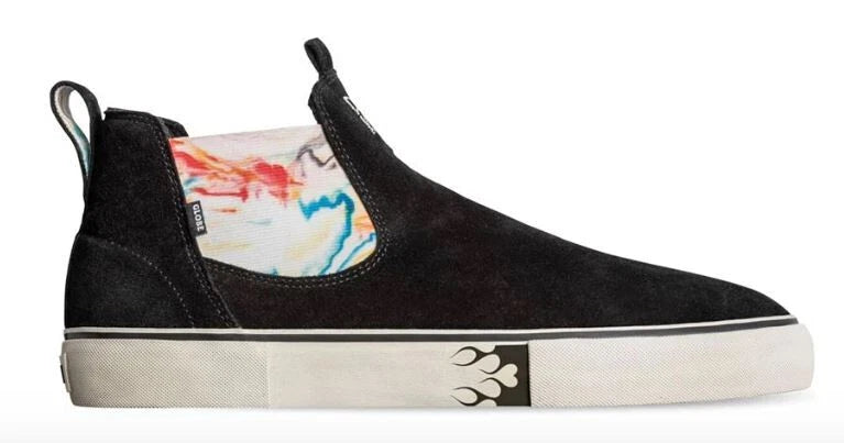 Globe Men's Dover Suede Leather Elastic Side Casual Boots Black/Cream/Dead Kooks - Photo 1