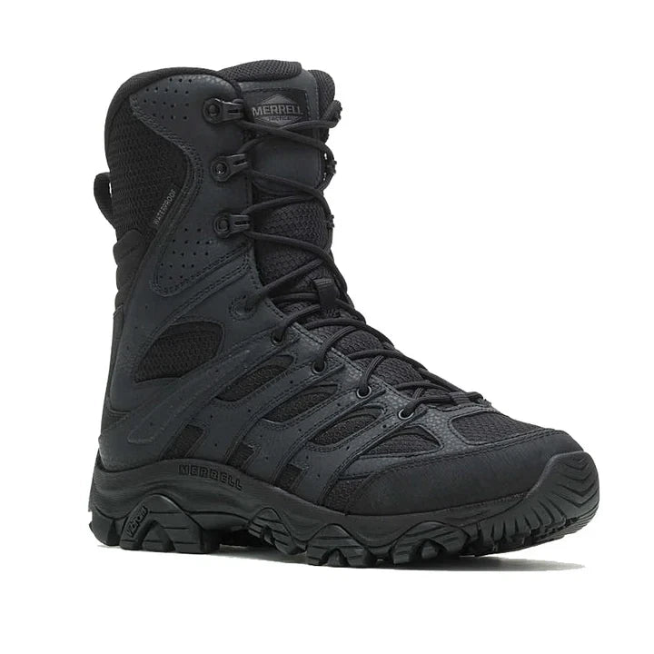 Merrell Men's J003907 Moab 3 Tactical Waterproof 8" Side-Zip Work Boots Black - Photo 1