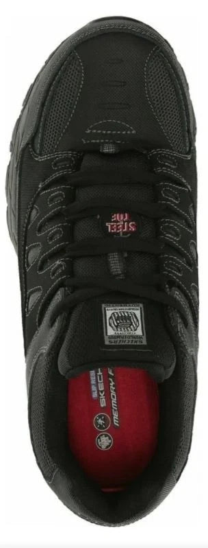 Skechers Men's Holdredge Steel Toe Slip Resistant Safety Work Shoes 77110 - Photo 4