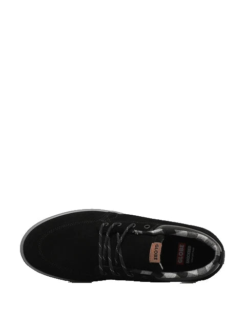 Globe GS Chukka Shoes Suede Low Top Lace Up Round Toe Black Charcoal Plaid - Photo 5