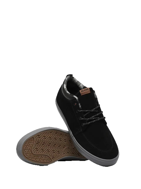 Globe GS Chukka Shoes Suede Low Top Lace Up Round Toe Black Charcoal Plaid - Photo 1