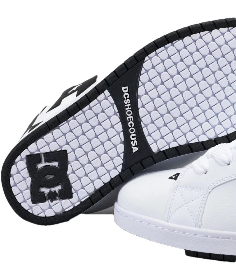 DC Court Graffik 100442 Mens White Leather Skate Sneakers Shoes WLK - Photo 2
