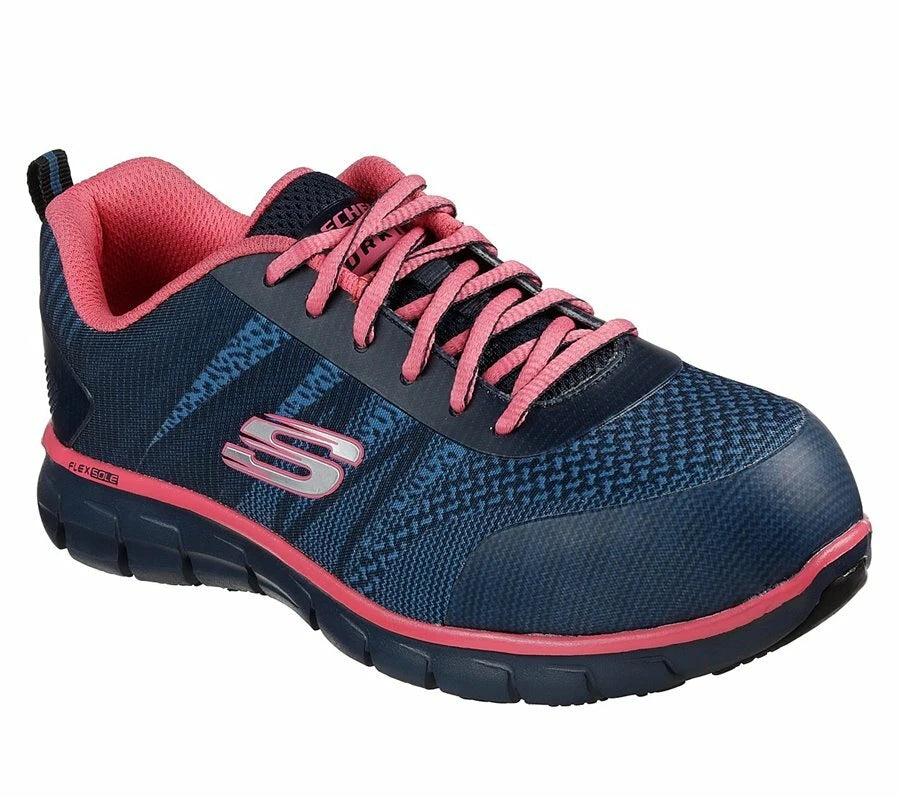 Skechers Womens Sure Track Saquenay Alloy Toe Safety Work Shoes 77250 NVPK