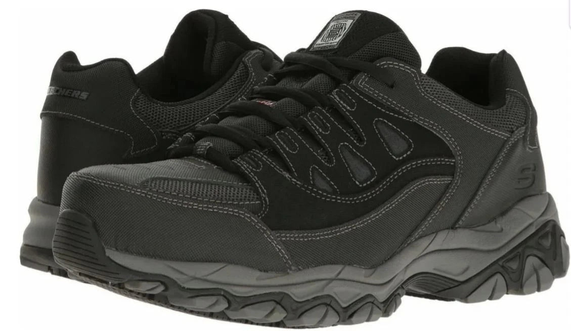 Skechers Men's Holdredge Steel Toe Slip Resistant Safety Work Shoes 77110 - Photo 2
