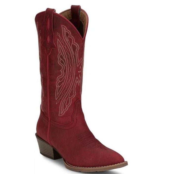 Justin  Women??  Renic Classic Red 12" Western Boots GY2870 - Photo 1