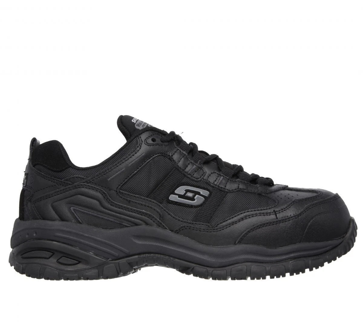 Skechers Men's 77013 Work Relaxed Fit Black Composite Toe Safety Work Shoe - Photo 3