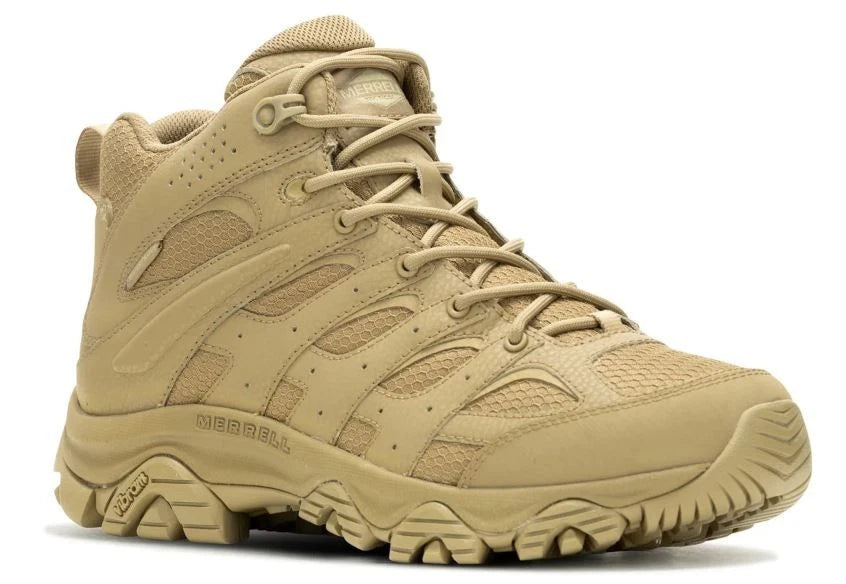 Merrell Tactical Men's Moab 3 Coyote Mid Waterproof Boots J004111 Dark Coyote - Photo 1