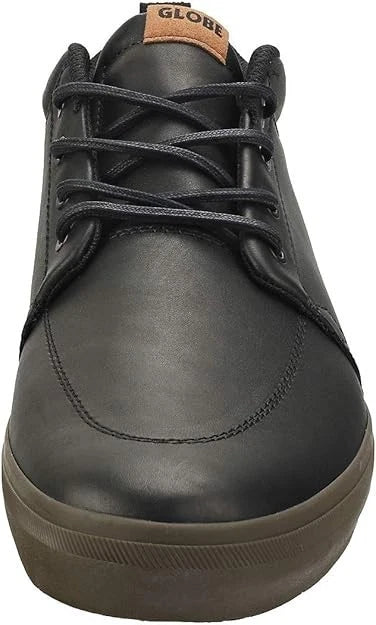 Globe Unisex GS Chukka Skateboard Shoes Logo Low Top Lace Up Black Leather Choc - Photo 3