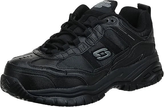 Skechers Men's 77013 Work Relaxed Fit Black Composite Toe Safety Work Shoe - Photo 1