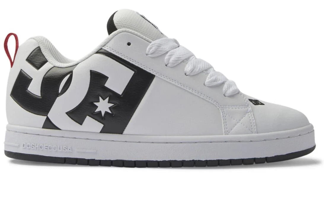 DC Court Graffik 100442 Mens White Leather Skate Sneakers Shoes WLK - Photo 1