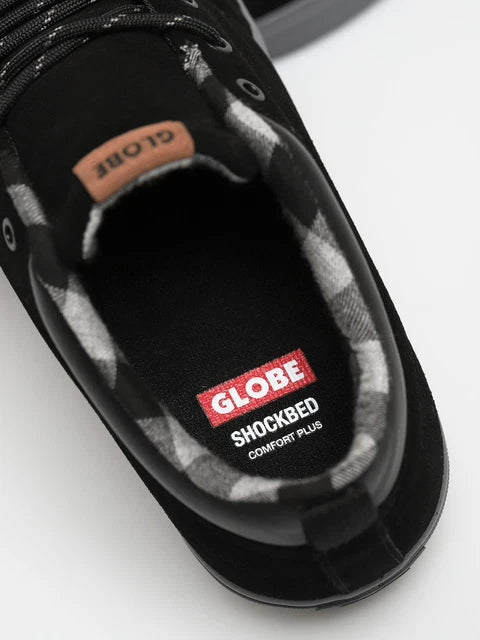 Globe GS Chukka Shoes Suede Low Top Lace Up Round Toe Black Charcoal Plaid - Photo 10