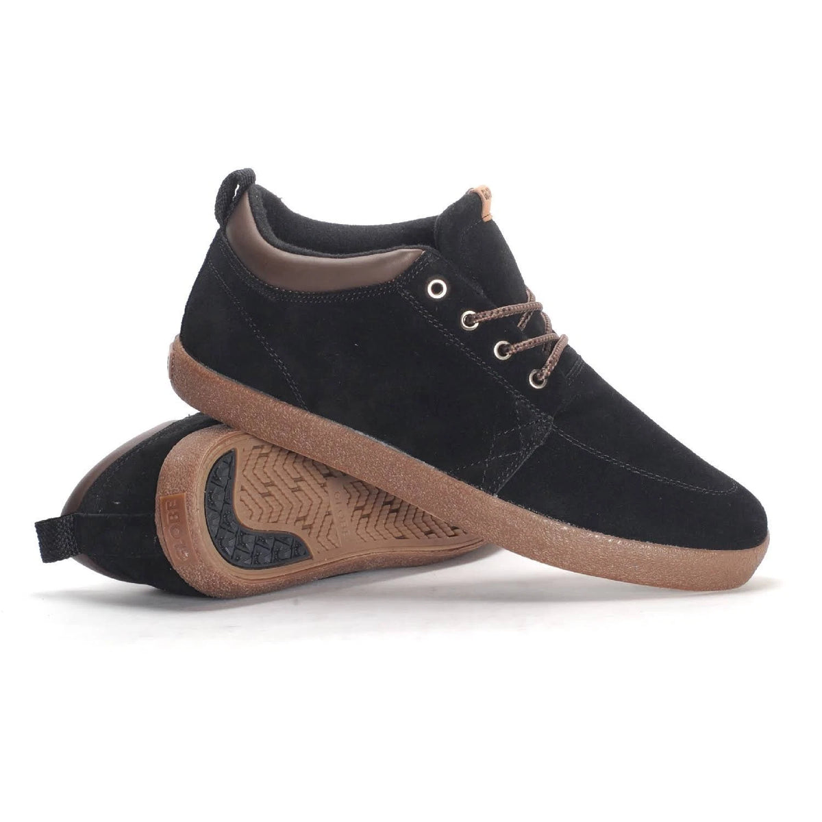 Globe GS Chukka Men's Skate Shoes Low Top Lace Up  (Black Suede/Tobacco) - Photo 2