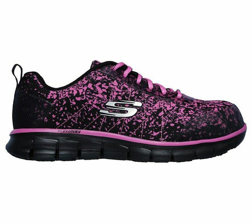 Skechers Womens Sure Track Flinser Alloy Toe Safety Work Shoes Pink 77251